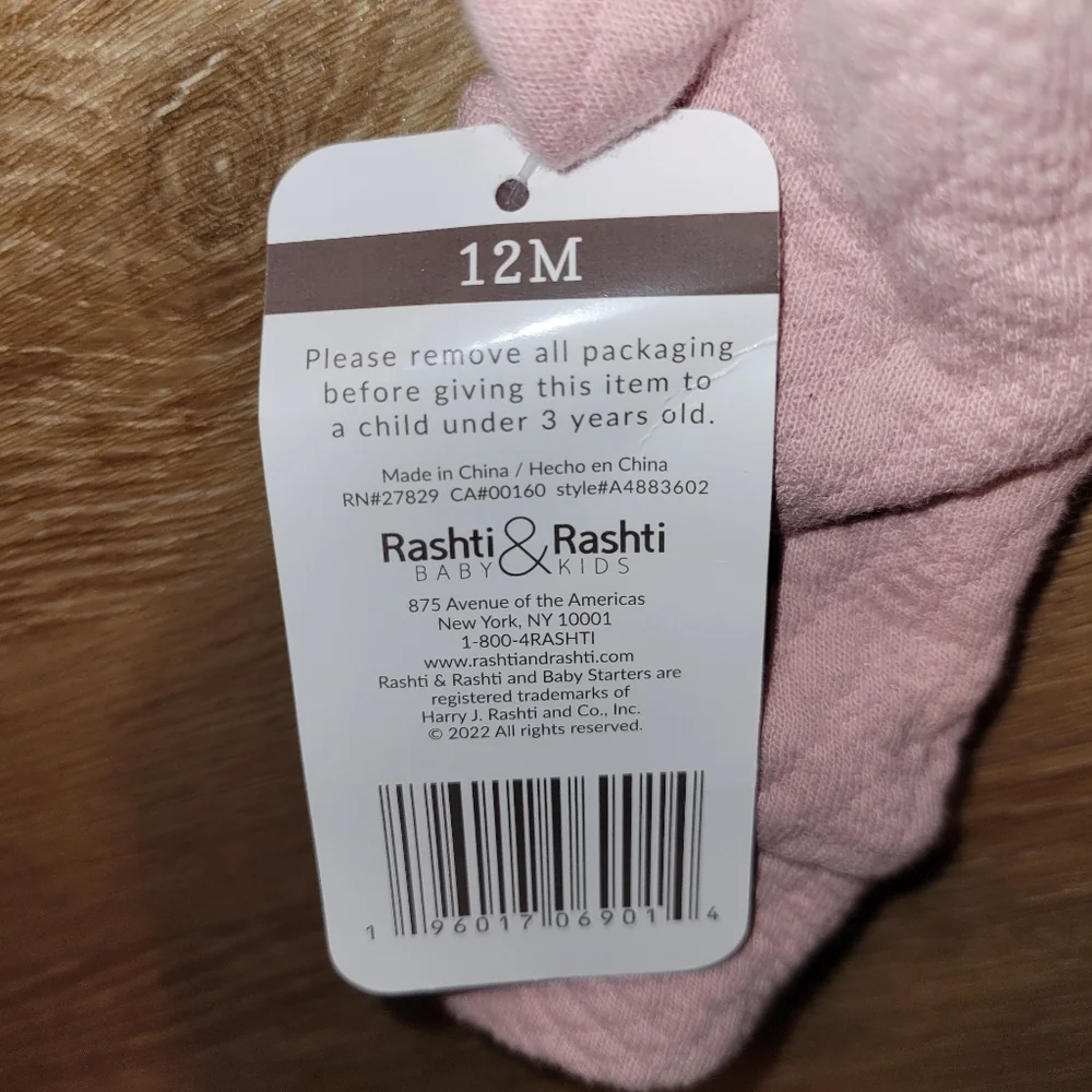 Baby Starters Girls 2 Piece Outfit Size 12 Months Pink New
